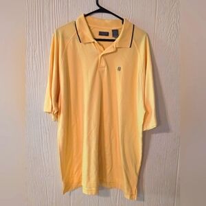 IZOD Men's Golf Shirt Short Sleeve Yellow Size XL